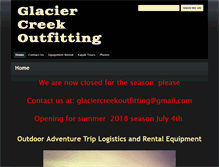 Tablet Screenshot of glaciercreekoutfitting.com